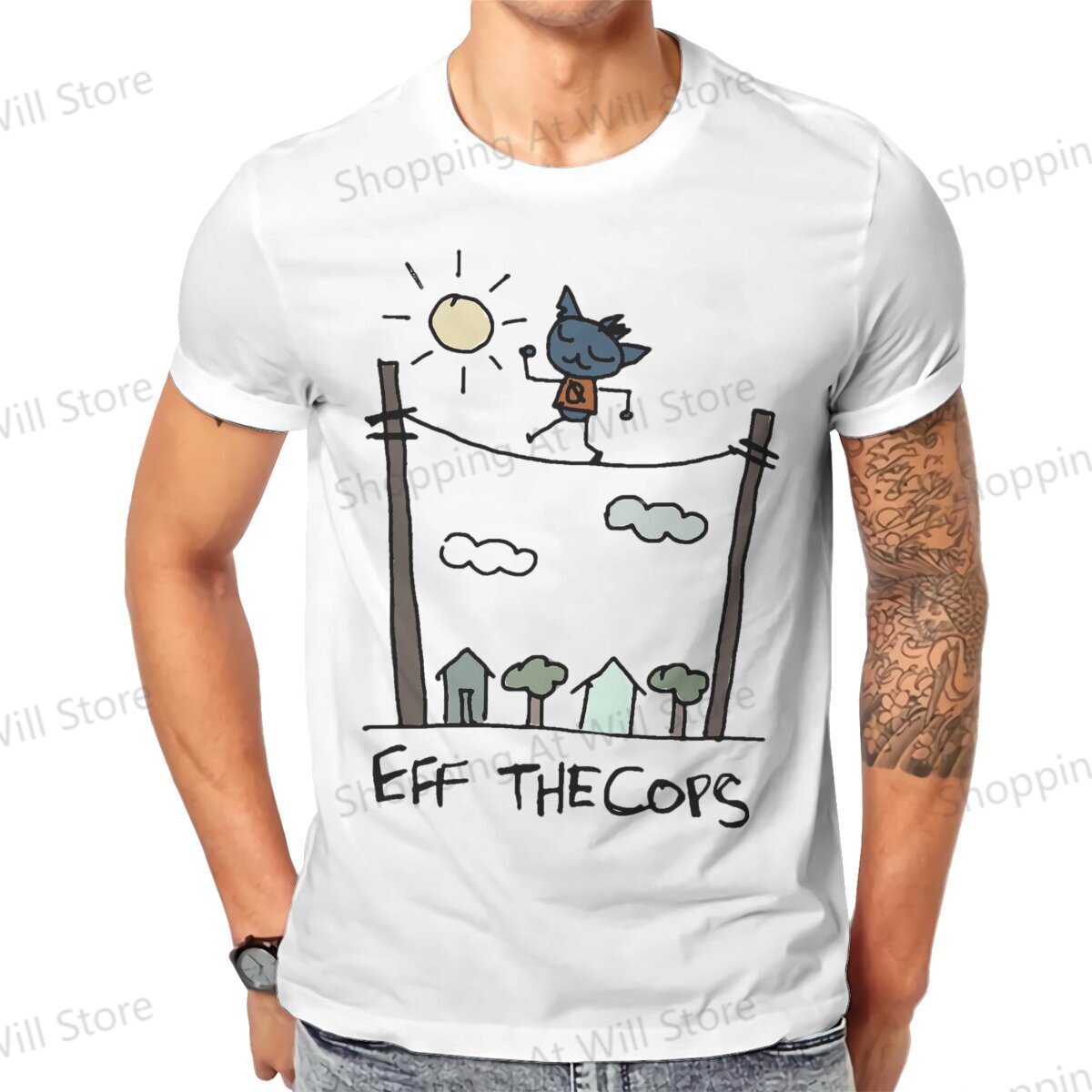 Summer Men's and Women's T-shi - огляд і ціна Summer Clothing Drawing