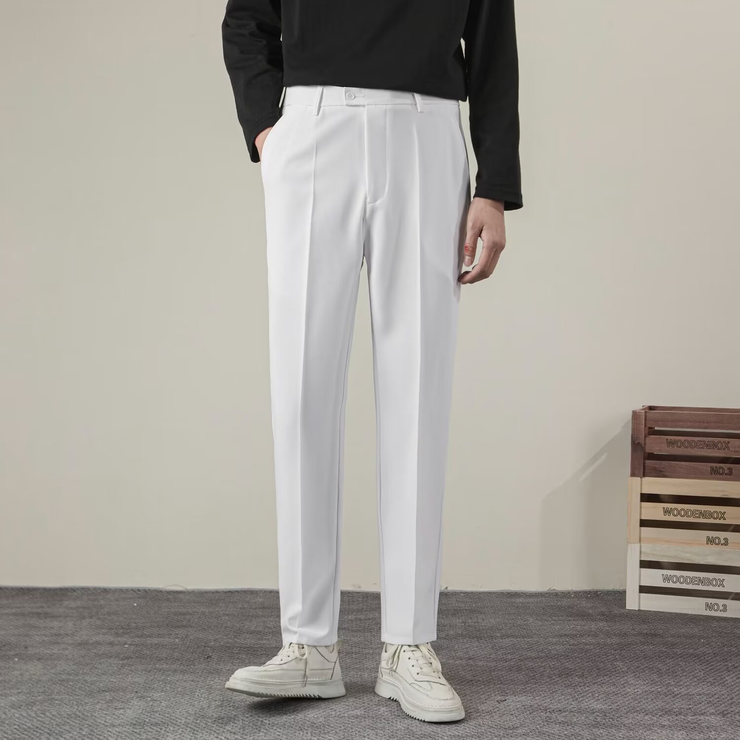 Summer Men's Solid Color Strai - огляд і ціна Summer Clothing Brands