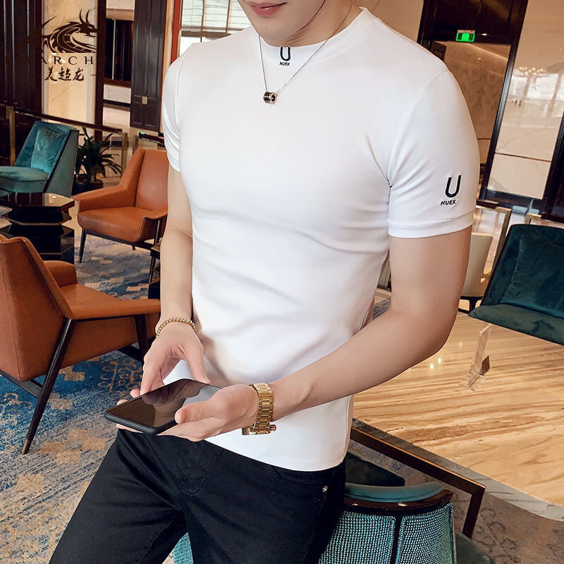 Black T Shirt for Men Plain Cl - огляд і ціна Summer Clothing Wholesale