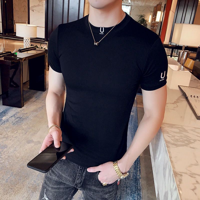 Black T Shirt for Men Plain Cl - огляд і ціна Summer Clothing Wholesale