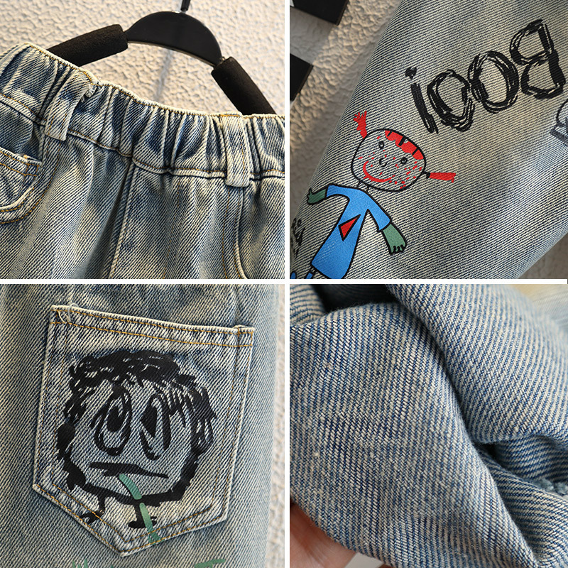 Baby Boy Jeans For Children Ch - огляд і ціна Summer Clothing Drawing