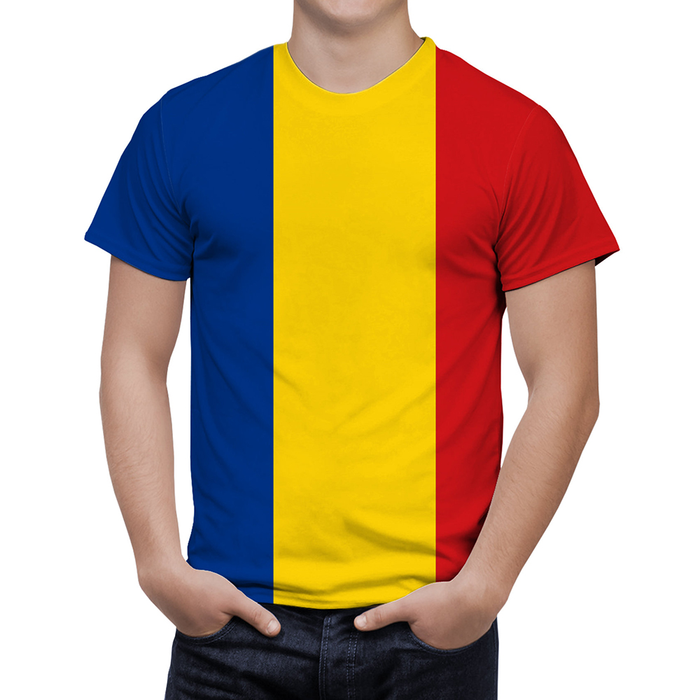 Romania Flag Graphic T Shirt f - огляд і ціна Summer Clothing Wholesale